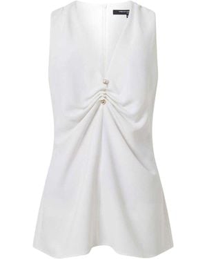 French Connection Damesblouse Met Ruime Pasvorm - Wit