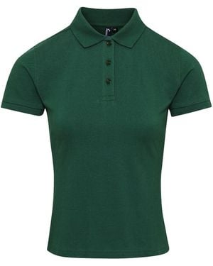 PREMIER Ladies Coolchecker Plus Piqu Polo With Coolplus (Bottle) - Green