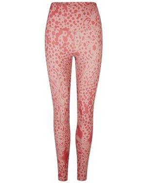 Reebok Studio Lux Hr 2.0 Safari-Legging Met Smalle Pijpen Voor (Calypso Koraal) - Rood