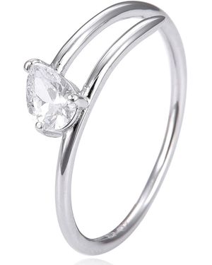 Gena Paris Gena.Paris 'Shine' 925 Sterling Zilveren Ring - Metallic