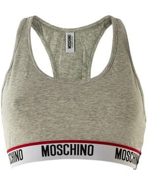 Moschino Bustier Racerback Stretchen Katoen - Grijs