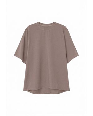 Basiclo Oversized Premium T-Shirt Donkerbeige - Grijs