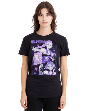 K-Pop Demon Hunters Ladies Huntr/X Anime T-Shirt - Black