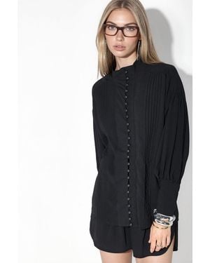 Msn-Collection Belted Short Playsuit - Black