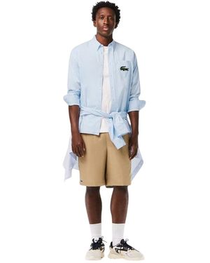 Lacoste Shirt Van Katoen Met Logo En Relaxte Pasvorm (Lichtblauw)