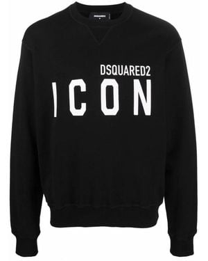 DSquared² Uniseks Adult Cool Icon Logo Sweatshirt - Zwart
