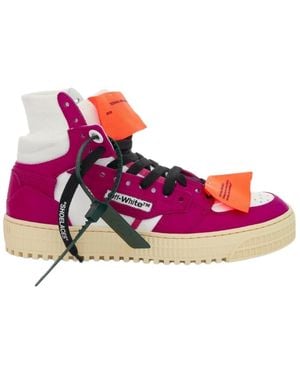 Off-White c/o Virgil Abloh Off Court 3.0 Fuchsia High Top Leather Trainers - Pink