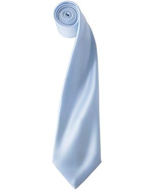 PREMIER Adult Colours Satin Tie (Light) - Blue