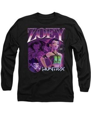K-Pop Demon Hunters Adult Huntr/X Zoey Long-Sleeved T-Shirt - Grey