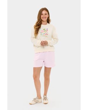 Saint Tropez Trackjacket-sweat Loisasz Loose Fit Offwhite - Meerkleurig