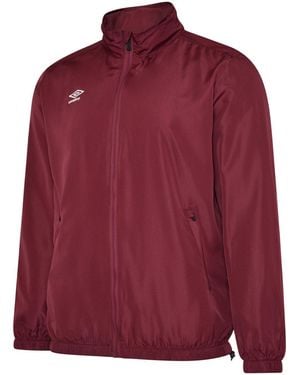 Umbro Club Essential Light Waterproof Jacket (New Claret) - Red