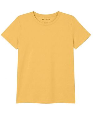 Basiclo Crew-Neck Premium T-Shirt - Geel