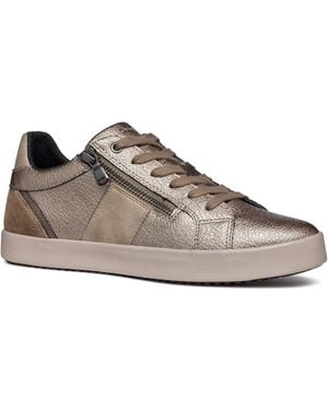 Geox D Blomiee E Taupe Trainers - Grey