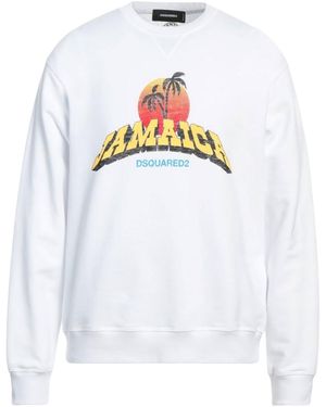 DSquared² Jamaica Design Sweatshirt Cotton - White