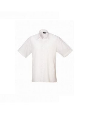 PREMIER Short Sleeve Poplin Shirt - White