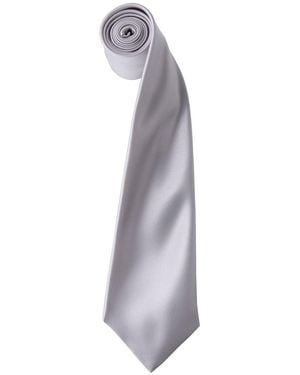 PREMIER Adult Colours Satin Tie - Grey