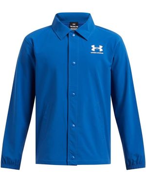 Under Armour Jongens Woven Snap-Front Coach Jacket - Blauw