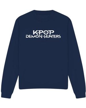 K-Pop Demon Hunters Adult Logo Sweatshirt - Blue