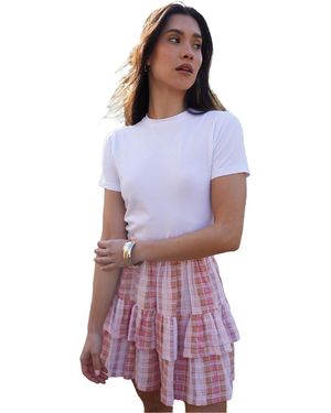 Threadbare Gingham Regelmatige Minirok - Paars