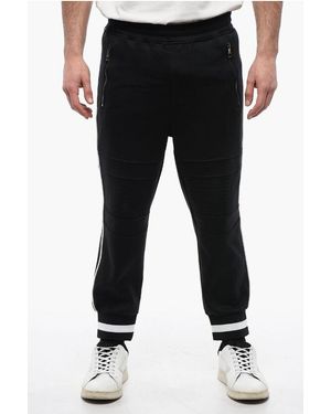 Neil Barrett Low Rise Modernist Joggingbroek Met Bikerdetail - Zwart