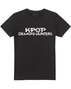 K-Pop Demon Hunters Adult Logo T-Shirt - Black