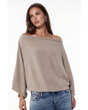 Busem Losse Pasvorm Gebreide Blouse - Grijs