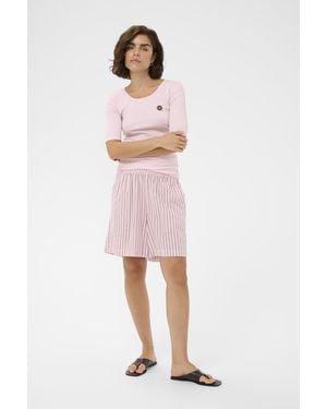 Kaffe T-Shirt Kacarna T-Shirt Slim Fit - Roze