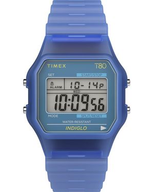 Timex T80 Horloge Tw2Y34200 - Blauw
