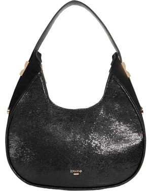 Dune Dedicated Goud Detail Hobo Tas - Zwart