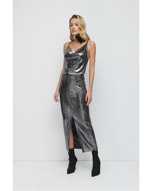 No Matter What Haut Cami Slim Fit Col Rond Brillant - Metallic