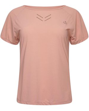 Dare 2b Crystlz Effen T-Shirt Met Ronde Hals Voor (Poederroze)