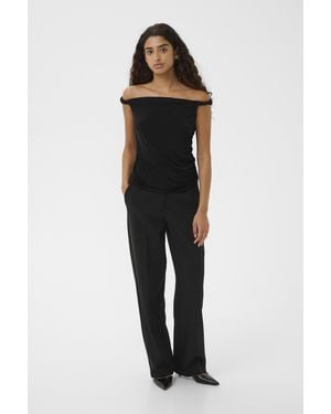 Soaked In Luxury Jersey Top Sladjo Slim Fit Black - Zwart