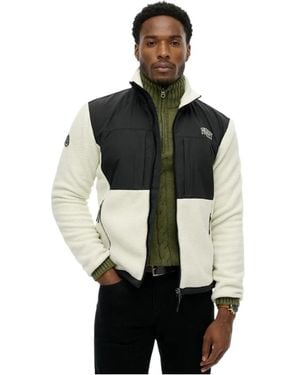 Superdry Hybrid Trekker-Herenfleece - Zwart