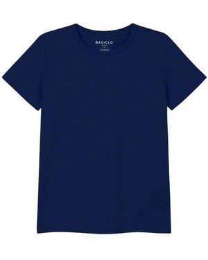 Basiclo Crew-Neck Premium T-Shirt Marineblauw
