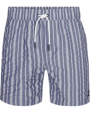 Petrol Industries Gestreepte Zwembroek Reefway - Blauw