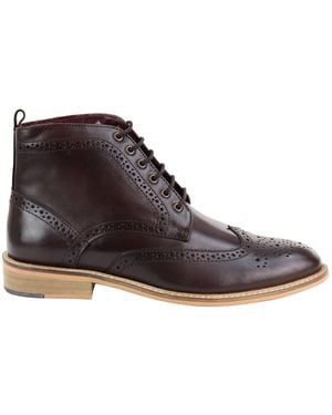 House Of Cavani Classic Oxford Brogue Ankle Boots - Black