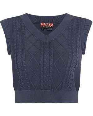myMo Gebreide Trui Marine - Blauw