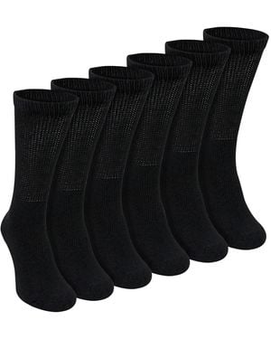 Sock Snob 6 Pairs Cotton Diabetic Socks - Black