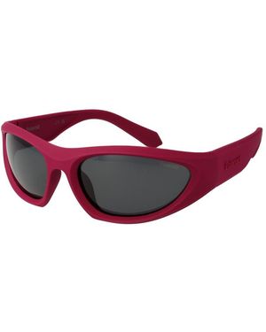 Polaroid Purple Plastic Sunglasses - Red