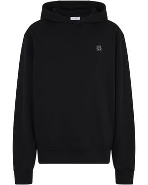 Philipp Plein Fleece Hoodie Basic - Zwart