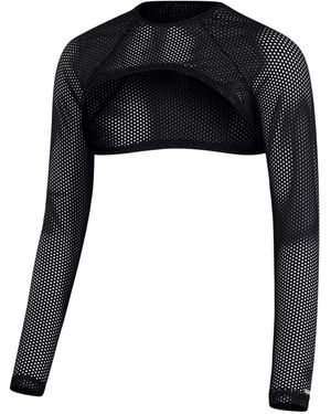 Speedo Mesh Prestatie Crop Top - Zwart