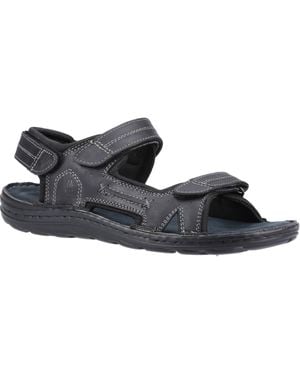 Hush Puppies Alistair Leather Sandals - Black
