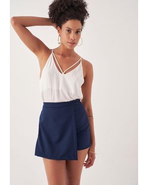 Herita Jupe-culotte Taille Haute - Blauw