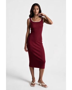 Msn-Collection Midi Dress - Red