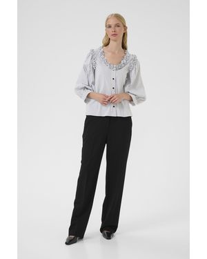 Karen By Simonsen Blouse Met Lange Mouwen Kbbeatrice Feminine White Black - Wit