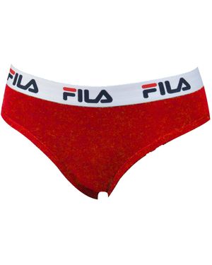 Fila Slip Regular Taille Met Logo - Rood