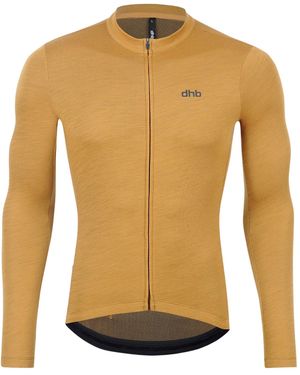 Dhb Mannen Aeron 2.0 Merino Wol Lange Mouwen Fietsshirt (Goudbruin) - Metallic