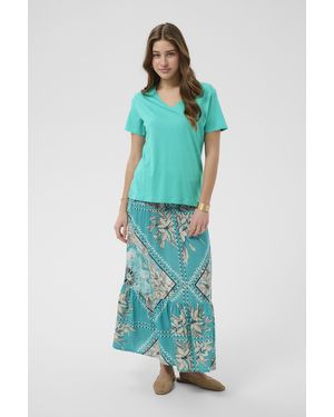 Cream T-Shirt Naia T-Shirt Regular Fit - Blauw