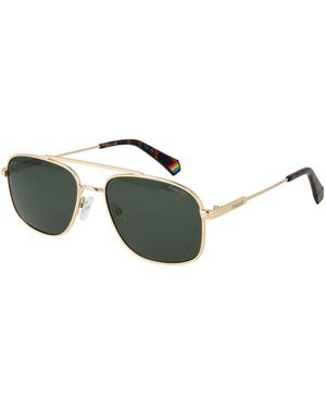 Polaroid Gold Metal Sunglasses - Green