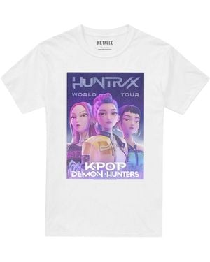 K-Pop Demon Hunters Adult World Tour Huntr/X Poster T-Shirt - Purple